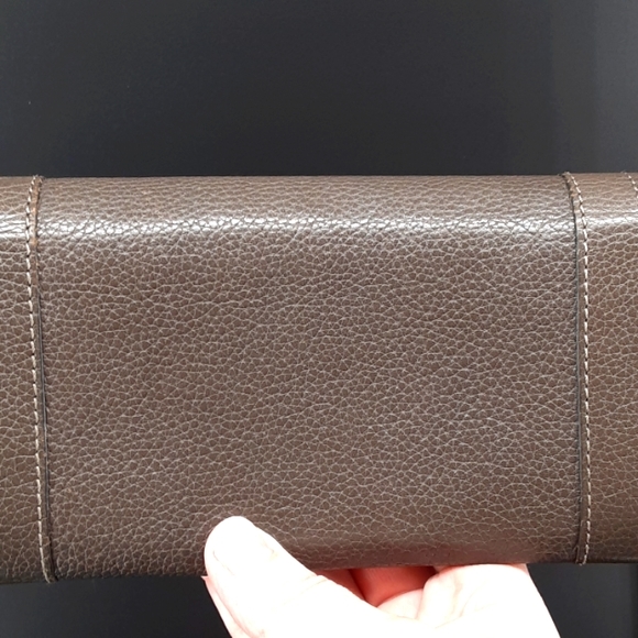 CHLOE PARATY CALFSKIN BROWN LEATHER LONG CONTINENTAL WALLET - Picture 5 of 16
